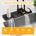 17.7'' Folding Faucet Mat for Kitchen Sink Splash Guard Kitchen Sink Faucet Mat - Image 7