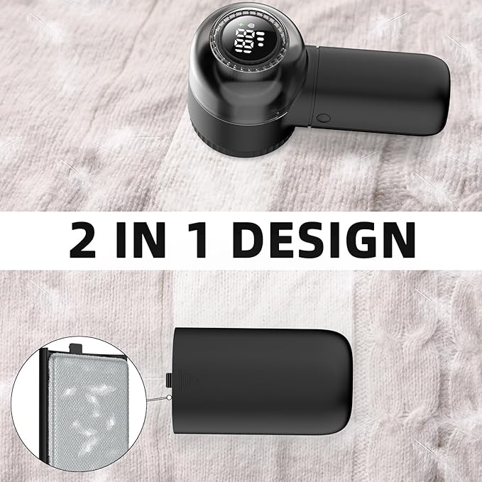 Fabric Shaver Electric Lint Remover Rechargeable Sweater Shaver Dual Protection - Image 6