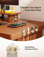 8-Pack Cord Organizer Magnetic Silicone Cable ClipsDesk Cable Management - Image 6