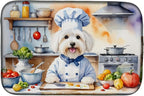 Caroline's Treasures DAC6236DDM Coton de Tulear The Chef Dish Drying Mat by CarolinesTreasures