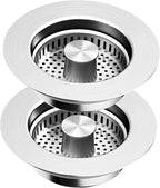 2 Pack Kitchen Sink Drain Strainer & Stopper by voze