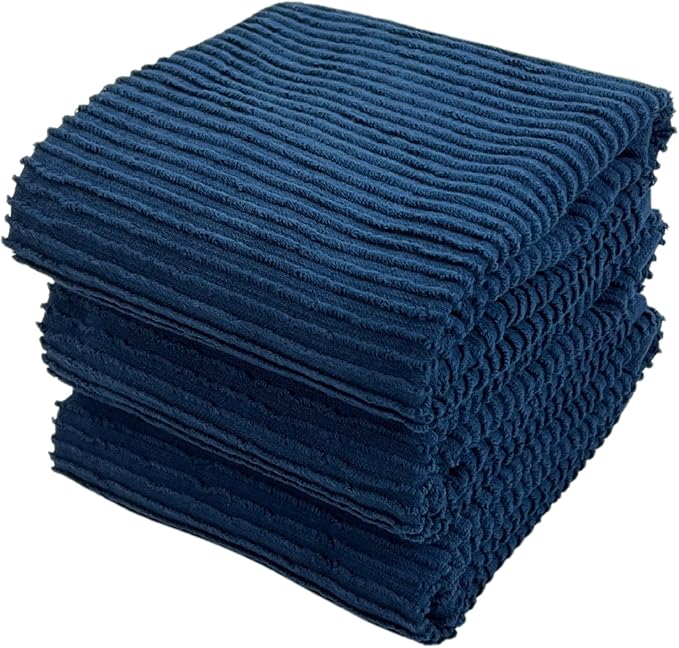 Serafina Home Royal Nautical Blue Kitchen Hand Dish Towels: Oversized 28" x 18" - Image 6