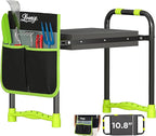 10.8” Wide Garden Kneeler and Seat, Heavy Duty Foldable Gardening Stool with Tool Belt Pouch, Portable Gardening Bench Chair for Seniors & Parents, Non-Slip & Easy Grip Design by LOENIY