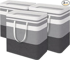 BlissTotes 3-Pack Laundry Basket, Freestanding＆Waterproof Laundry Hamper by BlissTotes