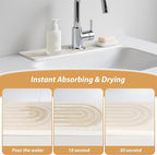 Kitchen Sink Faucet Mat, Diatomaceous Earth Quick Dry Sink Splashback Drying Mat - Image 4