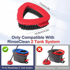 2 Pack 2-Tank Spin Mop Scrub Brush Head Replacement - Image 2