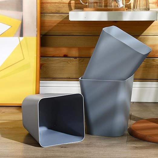 Hoolerry 9 Pieces Garbage Can 2 Gallon Small Trash Cans Bulk Bathroom Trash Bin - Image 5