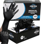 FINITEX Black Nitrile Disposable Medical Exam Gloves by FINITEX