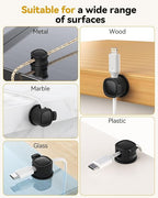 8Pack Rotatable Cord Organizer, INCHOR Cable Organizer, Spring Cable Clips - Image 6