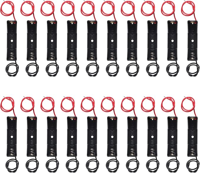 DIANN 20pcs AAA Battery Holder Single 1x 1.5V AAA Battery Holder AAA Battery by DIANN