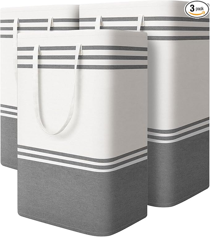 3 Pack Large Laundry Baskets, Laundry Hampers, Freestanding Waterproof by EpicTotes