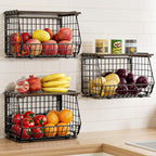 Wire Fruit Basket for Kitchen Storage: Hanging and Counter Wall Fruit Basket by GGIU