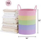 VIPOSCO Large Laundry Hamper, Tall Woven Rope Storage Basket - Image 5