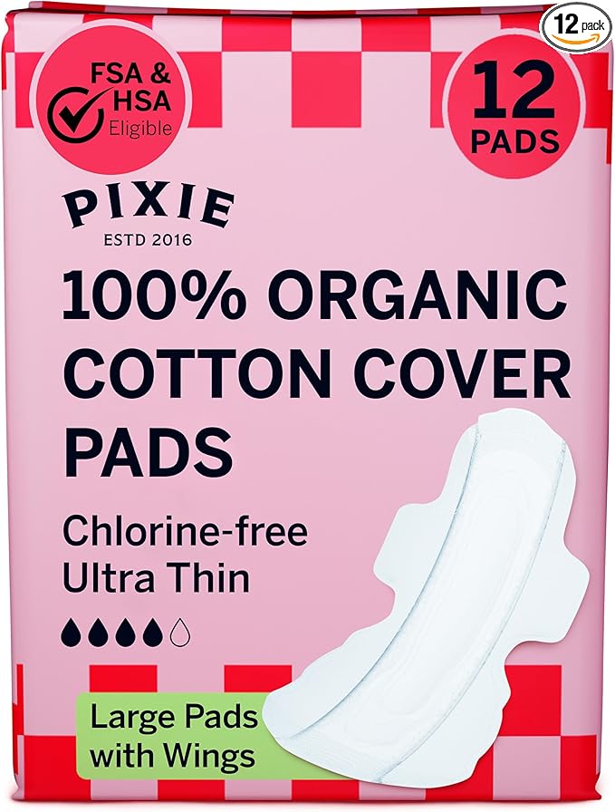 Pixie Organic Cotton Ultra Thin Large Pads by PixieDot
