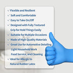 Daddy's Choice Nitrile Gloves 100Pcs 1000 Pcs Disposable Blue, - Image 3