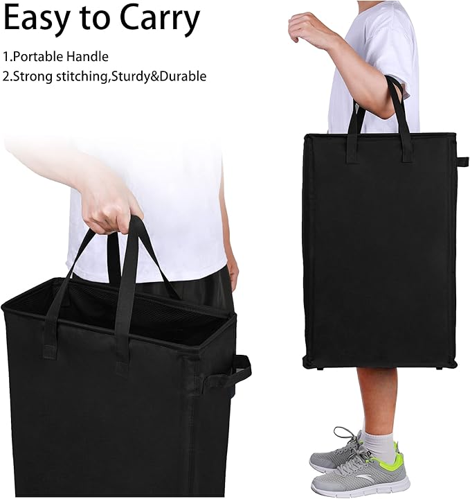 Odonata Slim Laundry Hamper Handles Collapsible Laundry Basket Thin Dirty - Image 6
