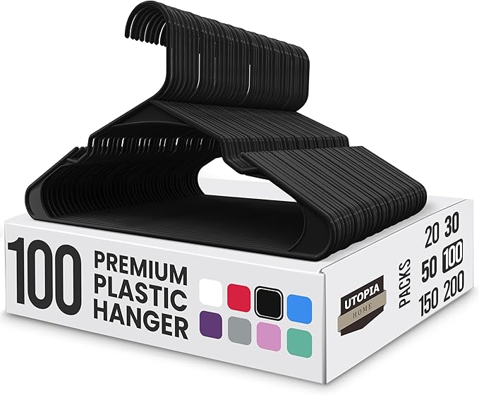 Utopia Home Plastic Hangers 100 Pack by UTOPIAHOME