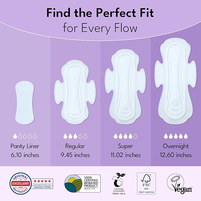 Sparkle Sanitary Pads for Women, Plant-Based Maxi Pads - Image 9