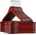 Casafield - 20 Cherry Wooden Suit Hangers - Premium Lotus Wood by Casafield