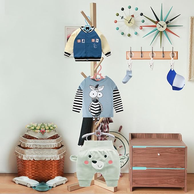 Baby Nursery Closet Hangers, Ultra Thin Non-Slip and Extendable Laundry Infant - Image 4