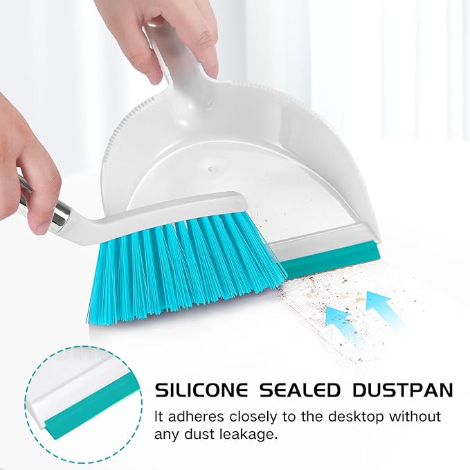 NACENA Mini Broom and Dustpan Set, Small Dust Pan and Brush Set - Image 3