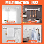 Adhesive Curtain Rods No Drilling Holder, No Drill Curtain Rod Brackets - Image 6
