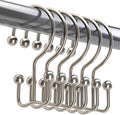 Titanker Shower Curtain Hooks Nickel, Minimalist Simple Double Glide Shower by Titanker