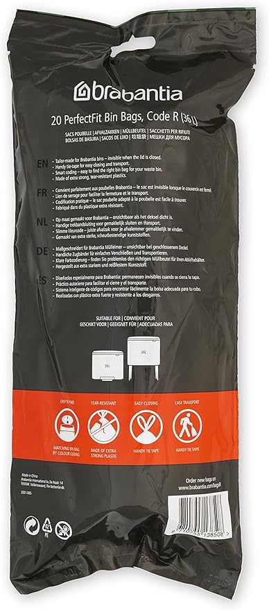 Brabantia PerfectFit Trash Bags Thick Plastic Trash Can Liners - Image 3
