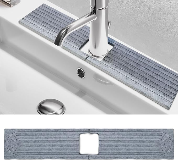 Faucet Mat for Kitchen Sink, Stone Faucet Mat for Kitchen Sink Tray by Unknown