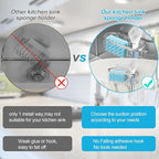 Yazoni 2-in-1 Sponge Holder for Kitchen Sink, Sink Caddy Kitchen Sink Organizer - Image 3