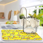 Yellow Duck Dish Drying Mat Super Absorbent Drying Mat Large Coffee Mat - Image 5