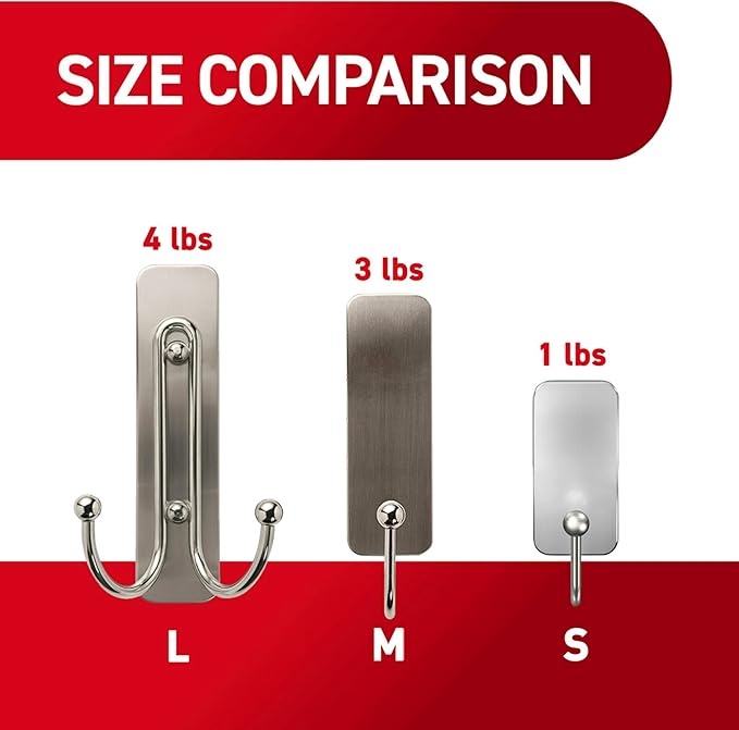 Command Large Double Bathroom Wall Hook, Damage-Free Hanging - Image 6