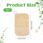 10 PCS Natural Sponges for Dishes, Loofah Dish Sponge for Kitchen Compostable - Image 2