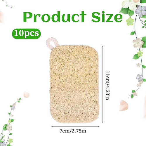 10 PCS Natural Sponges for Dishes, Loofah Dish Sponge for Kitchen Compostable - Image 2