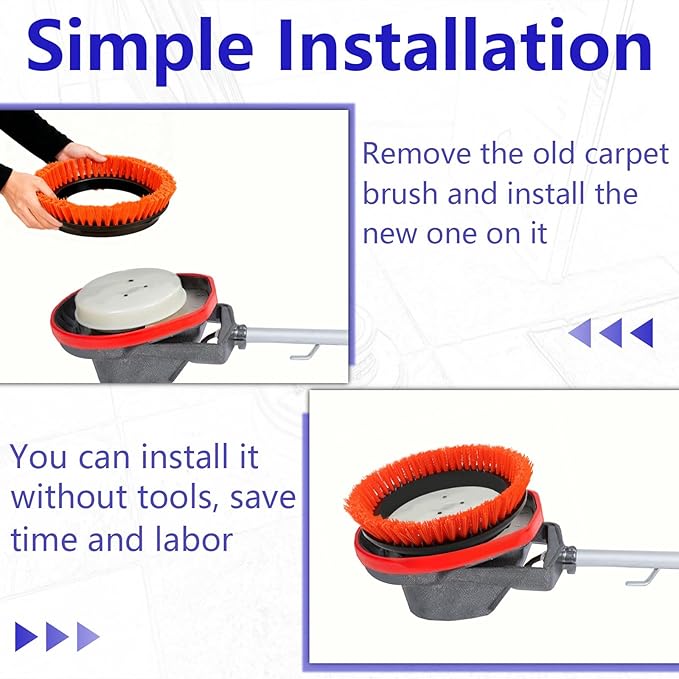 237047 Orange Commercial Tile and Resilient Floor Scrub Brush Replacement - Image 6