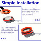 237047 Orange Commercial Tile and Resilient Floor Scrub Brush Replacement - Image 6