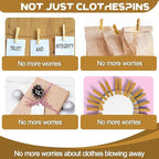 100 Pcs Colored Clothes Pins Wooden, Clothespins - Image 5