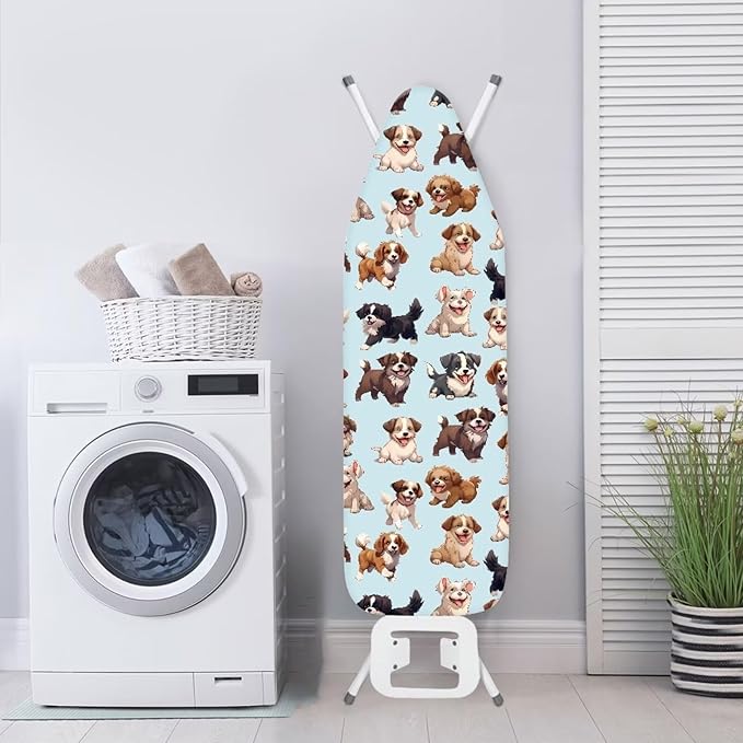Sprowallow Cute Dogs Ironing Board Cover and Pad 15x54 Inch Thick Padding - Image 4
