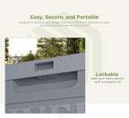 Patiowell 48-Gallon Resin Package Delivery Box for Outside, Waterproof Storage Deck Box with Lockable Secure (Grey) - Image 9