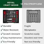 ROYAL CRAFT WOOD Luxury Bamboo Kitchen Drawer Organizer - Image 9