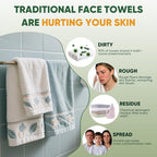 Face Towels Disposable 60 Count, 100% Viscose Fiber Double-Sided Facial - Image 4