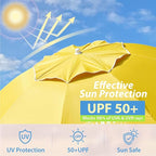 AMMSUN Shade Umbrella, Premium Portable Umbrella with Stand, 6.5ft Lightweight Free Standing Canopy for Sporting Games, Adjustable Instant Sun Protection and Easy to Carry, Yellow - Image 5