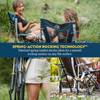 GCI Outdoor Comfort Pro Rocker Camping Chair | Portable Folding Rocking Chair with Durable Armrests & Drink Holder — Loden Green - Image 5