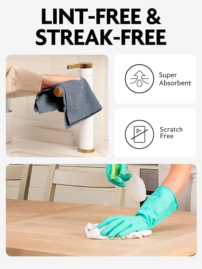Fantasticlean Microfiber Cleaning Cloth Roll -30 Pack, Tear Away Microfiber - Image 4