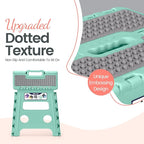 Delxo Folding Step Stool 13 Inch Non-Slip Foldable Stools for Kids & Adults Up to 300 LBS Kitchen Collapsible Fold Up Stepping Stool with Dotted 1 Pack Green - Image 6