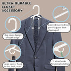 Amber Home 36 Pack Super Heavy Duty Plastic Hangers, Non-Slip Pants Bar - Image 3
