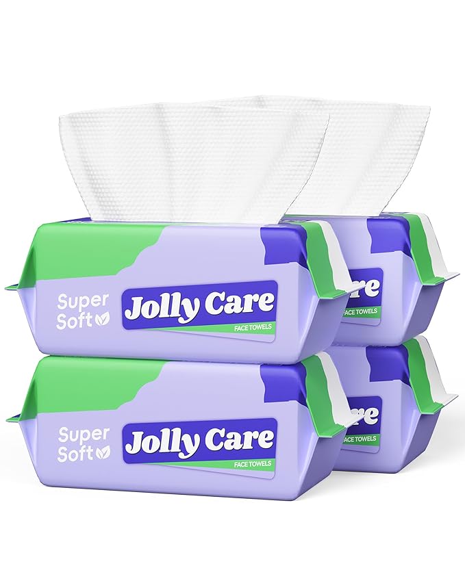 Face Towels Disposable, Face Towelette Disposable, Soft Disposable Face Towel by JollyCare