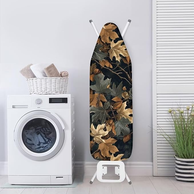 Leaves Ironing Board Cover, Full Scorch Resistant Padding, Elastic Edges - Image 3
