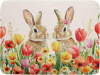 Easter Bunny Dish Drying Mat 18x24 inch Spring Floral Drying Pad Holiday by Giwawa