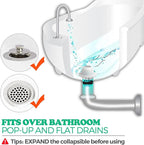 Drain Hair Catcher for Shower and Bathtub, Collapsible Anti-Clog Drain - Image 3